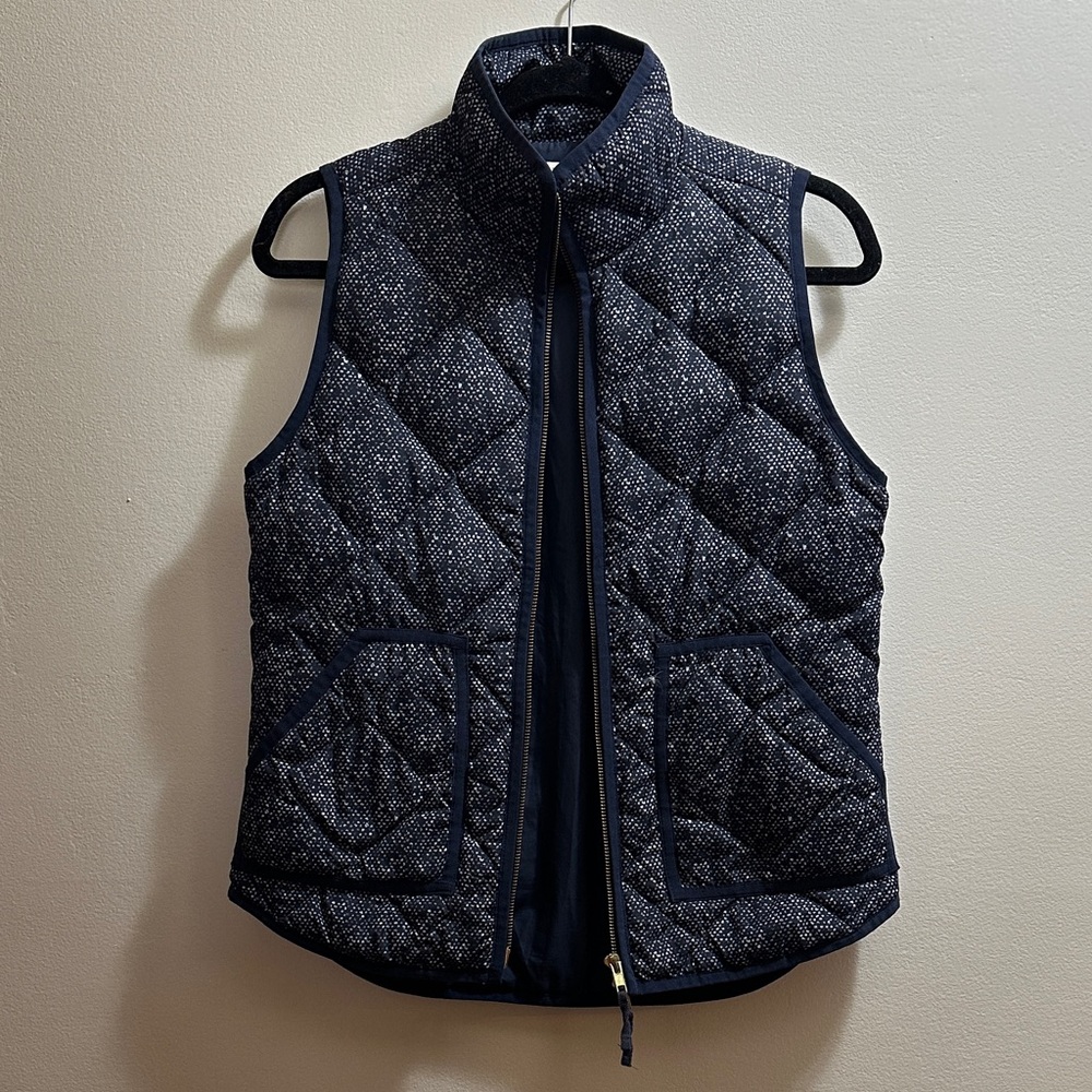 J. Crew Midnight Blue Quilted Vest